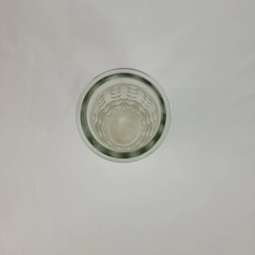 Vintage Clear Glass Hobnail Bud Vase Textured Thumbprint Flower Vase 6.75in